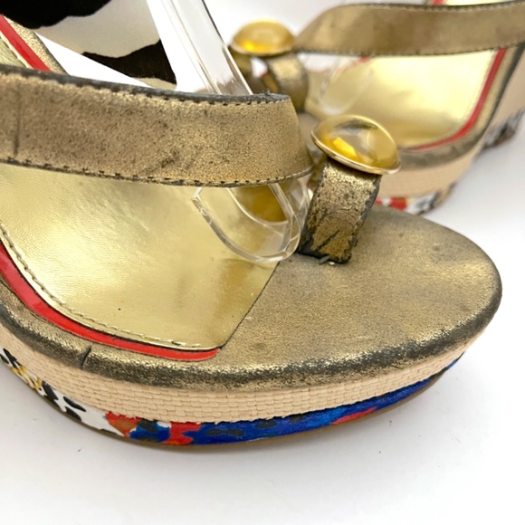 Carlos Falchi Platform Wedge Sandals - Picture 14 of 14